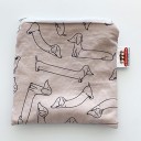 Dachshund Print Zip Pouch